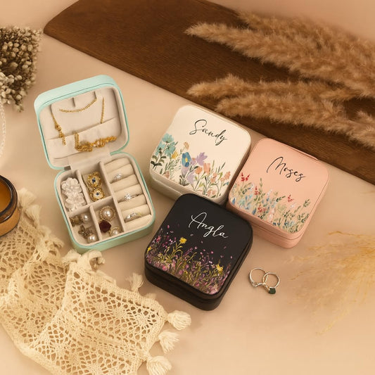 Flower Velly | Multi Color – Personalized Jewellery Box with Name (Medium)