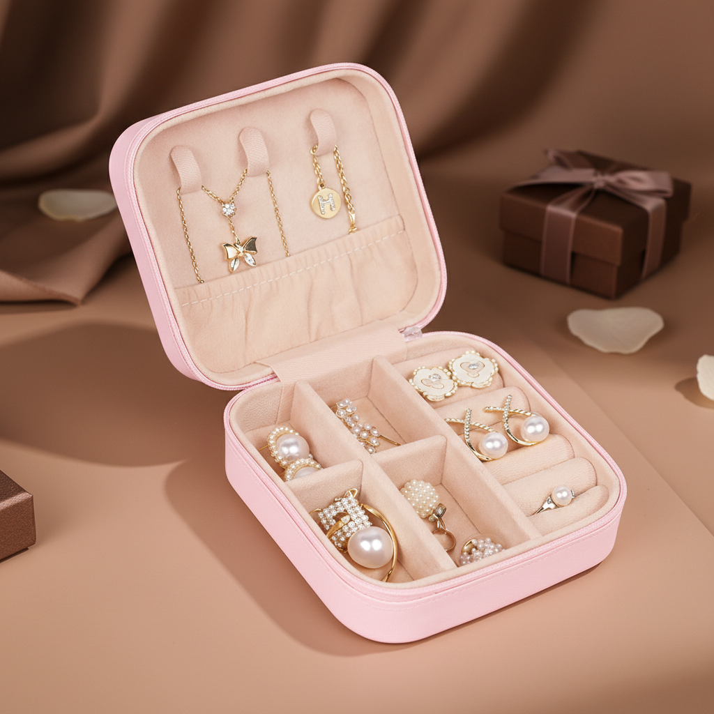 Boss Babe | Pink – Personalized Jewellery Box with Name (Medium)