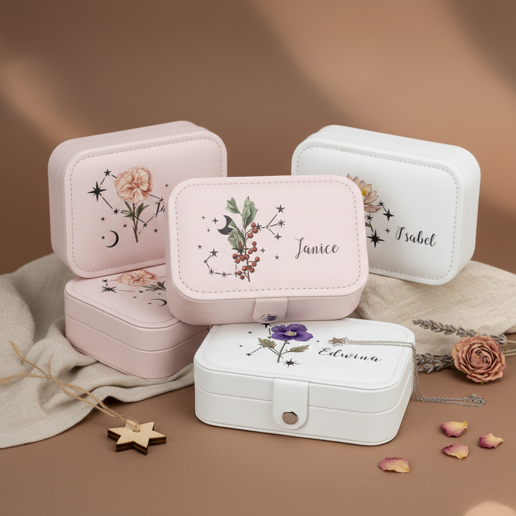 Stellar | Multicolor – Personalized Jewellery Box with Name & Date (Large)