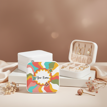 Color Pop | White – Personalized Jewellery Box with Name (Medium)